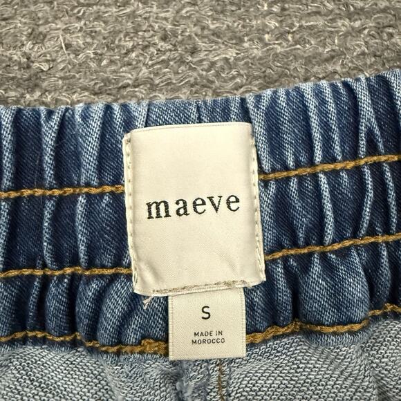 Anthropologie Maeve Jeans Small La Ponche High Rise Tie Waist Wide Leg Denim NEW - Picture 8 of 12